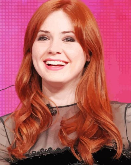 Scottish Actress Karen Gillan Paint By Number