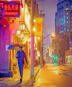 Shanghai Rainy Steet Scenes Paint By Number