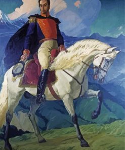 Simon Bolivar Riding Horse Paint By Number