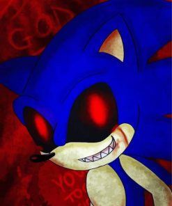 Sonic In Red Eyes Paint By Number