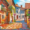 Stone Cottages Street Paint By Number