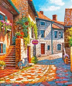 Stone Cottages Street Paint By Number