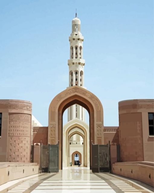 Sultan Qaboos Mosque Oman Paint By Number