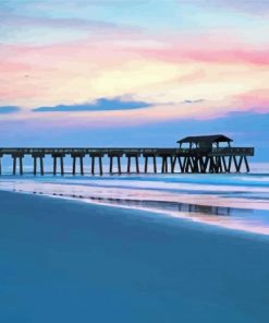 Sunrise Tybee Beach Pier Paint By Number