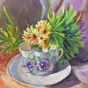 Teacup Flowers Art Paint By Number