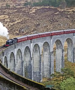 Viaduct Steam Train Paint By Number