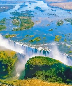 Victoria Fall Natinal Park Zambia Paint By Number