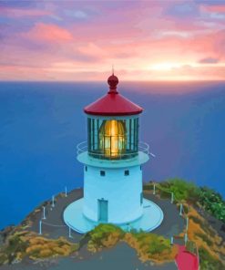 Waimanalo Lighthouse Paint By Number