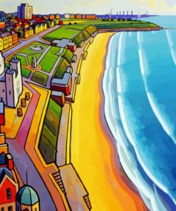 Whitley Bay Town Art Paint By Number