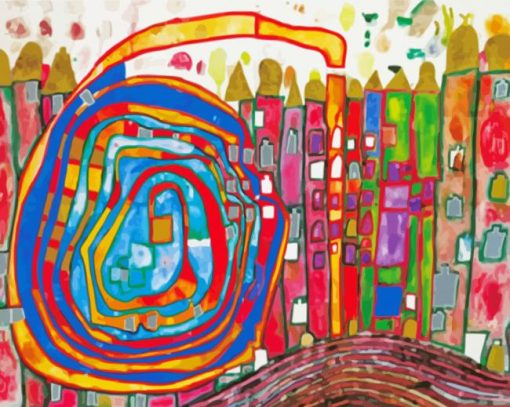 Who Has Eaten All My Windows By hundertwasser Paint By Number