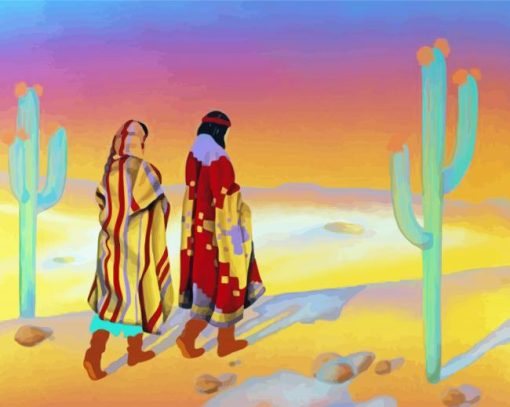 Women In Desert Paint By Number