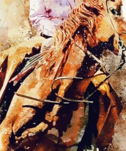 Woman On Horse Paint By Number