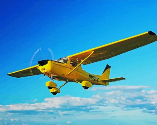 Yellow Cessna Aircraft Paint By Number