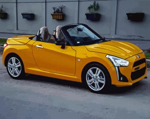 Yellow Daihatsu Cpen Car Paint By Number