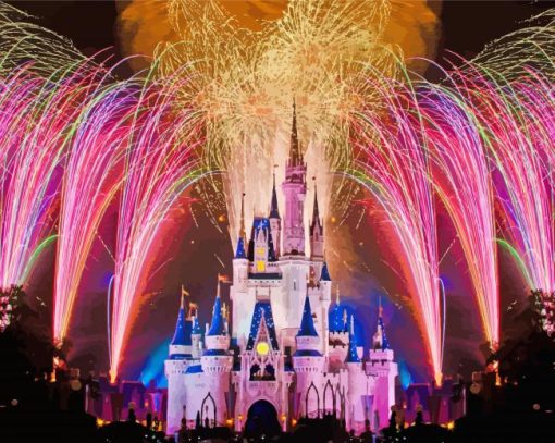 Aesthetic Disney Fireworks Paint By Number