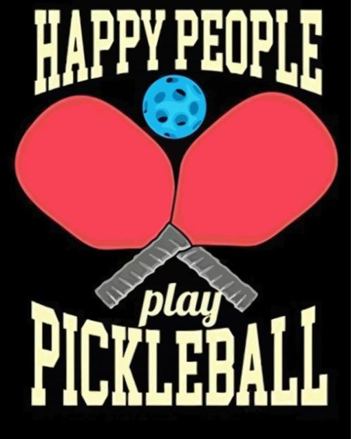 Pickleball Illustration Paint By Number