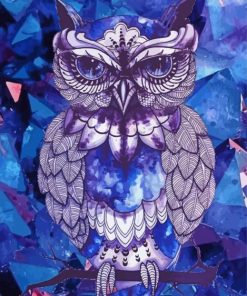 Aesthetic Purple Owl Illustration Paint By Number