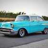 Blue Chevy Bel Air Paint By Number