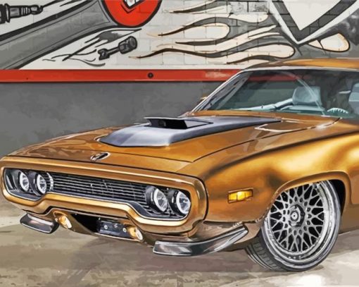 Brown 1971 Roadrunner Paint By Number