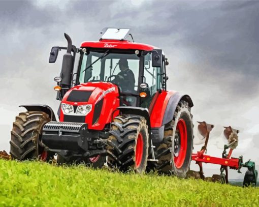 Cool Tractor Zetor Paint By Number