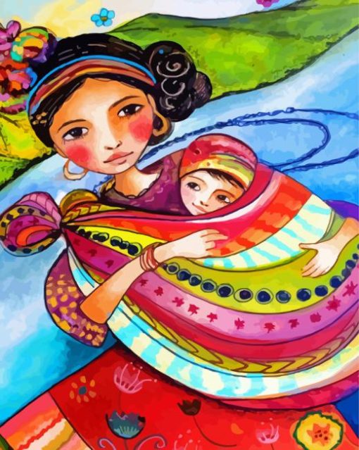 Cute Mexican Other And Child Paint By Number