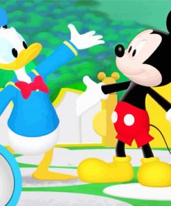 Disney Mickey And Duck Paint By Number