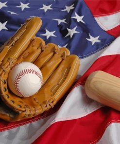 Glove Baseball American Paint By Number