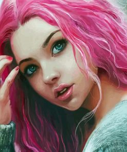 Gorgeous Pink Girl Paint By Number