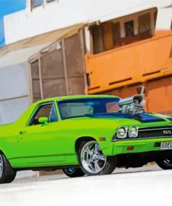 Green Elcamino Car Paint By Number