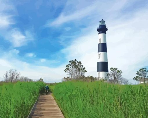 Nags Head Bodie Island Lighthouse Paint By Number