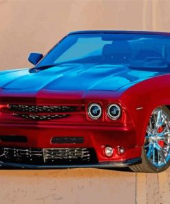 Red Chevy Chevelle Paint By Number