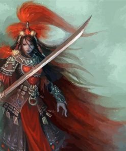 Samurai Woman Art Paint By Number