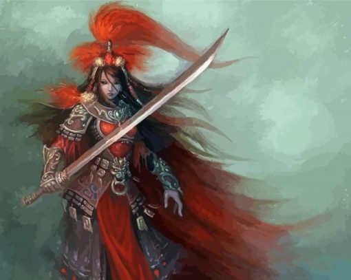 Samurai Woman Art Paint By Number