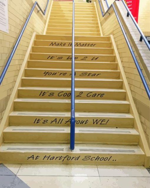 School Stairs Paint By Number