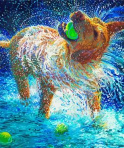 Wet Dog Art Paint By Number