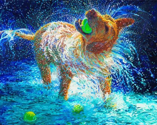 Wet Dog Art Paint By Number