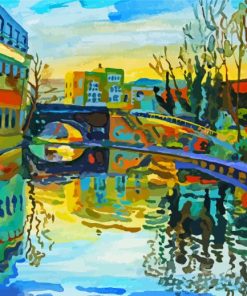 Abstract London Canal Paint By Number