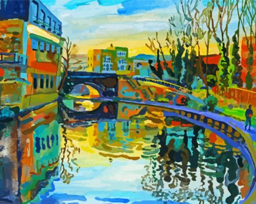 Abstract London Canal Paint By Number