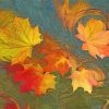 Abstract Leaves Fall Paint By Number