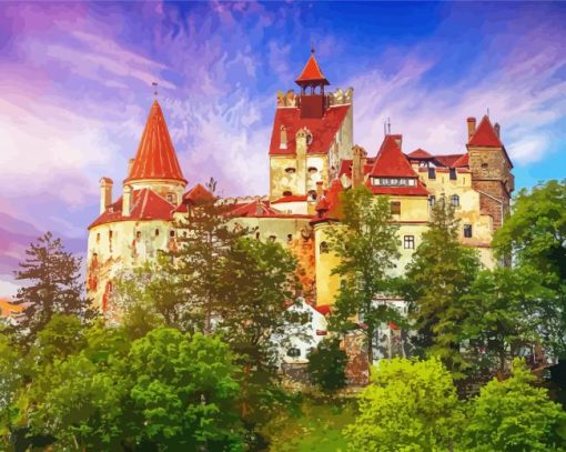 Aesthetic Dracula Castle Building Paint By Number