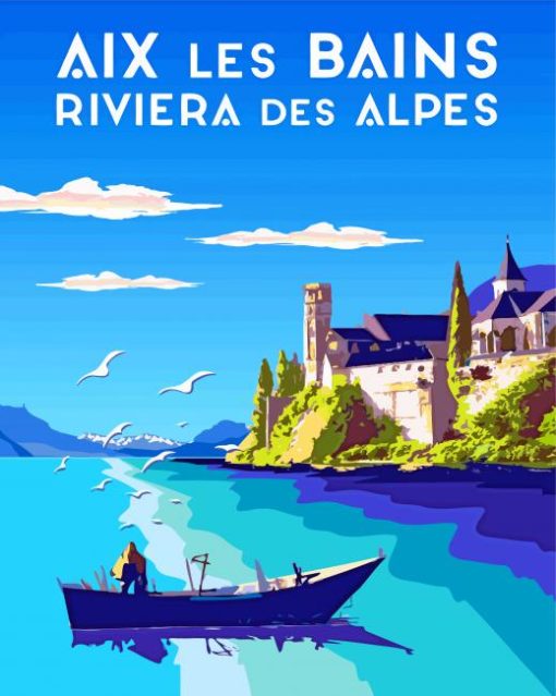 Aix Les Bains Poster Art Paint By Number