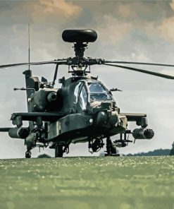 Apache Helicopter Paint By Number