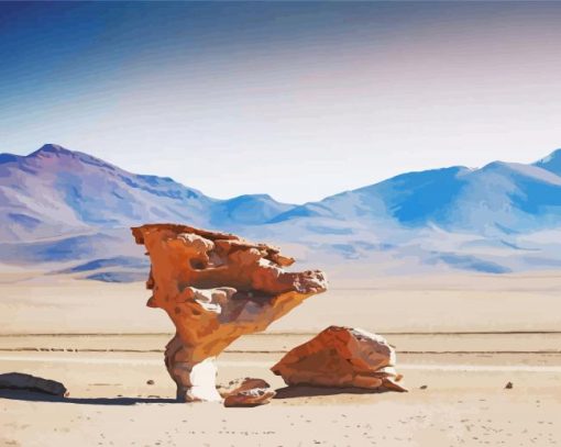 Arbol De Piedra In Atacama Desert Paint By Number