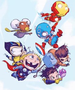 Baby Marvel Illustration Paint By Number