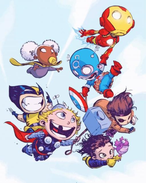 Baby Marvel Illustration Paint By Number