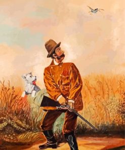 Bird Hunting Scene Paint By Number