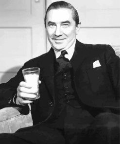 Black And White Actor Bela Lugosi Paint By Number