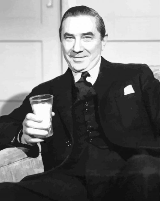 Black And White Actor Bela Lugosi Paint By Number