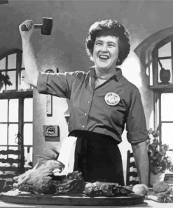 Black And White Julia Child Paint By Number