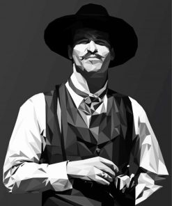 Black And White Doc Holliday Paint By Number